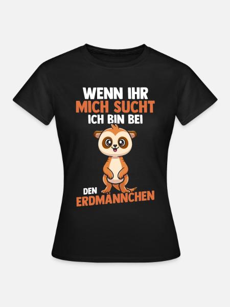 Erdmännchen - Frauen T-Shirt - Schwarz