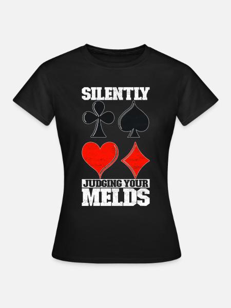 Binokel Pinochle - Frauen T-Shirt - Schwarz