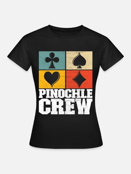 Binokel Pinochle - Frauen T-Shirt - Schwarz