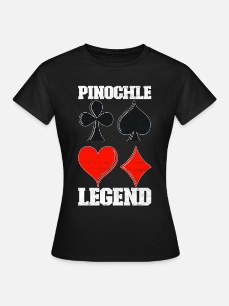 Binokel Pinochle - Frauen T-Shirt - Schwarz