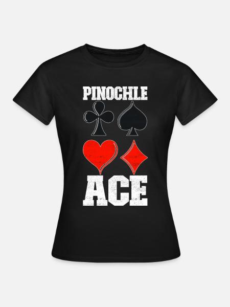 Binokel Pinochle - Frauen T-Shirt - Schwarz
