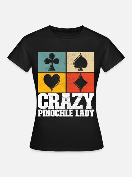 Binokel Pinochle - Frauen T-Shirt - Schwarz