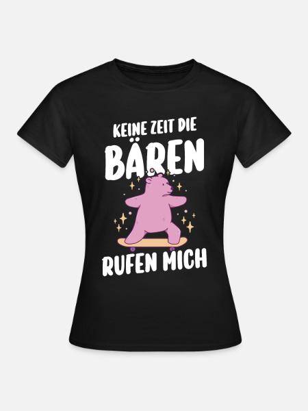 Braunbär Bär - Frauen T-Shirt - Schwarz