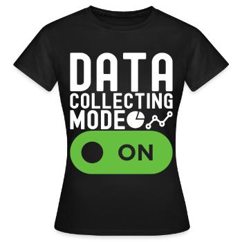 Analyste de données en science des données - T-shirt Femme - noir - Devant - AI Model Female 172 dark (172cm)
