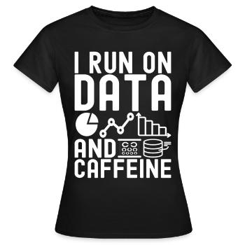 Analyste de données en science des données - T-shirt Femme - noir - Devant - AI Model Female 172 dark (172cm)
