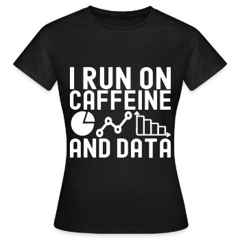 Analyste de données en science des données - T-shirt Femme - noir - Devant - AI Model Female 172 dark (172cm)
