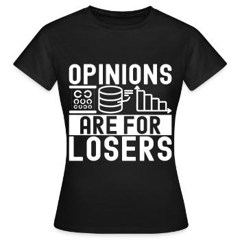 Analyste de données en science des données - T-shirt Femme - noir - Devant - AI Model Female 172 dark (172cm)
