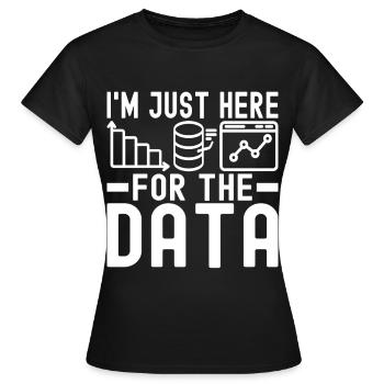 Analyste de données en science des données - T-shirt Femme - noir - Devant - AI Model Female 172 dark (172cm)