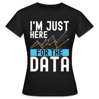 Analyste de données en science des données - T-shirt Femme - noir - Devant - AI Model Female 172 dark (172cm)