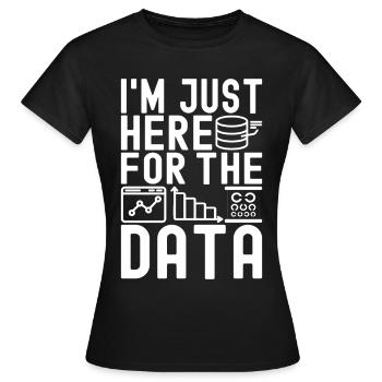 Analyste de données en science des données - T-shirt Femme - noir - Devant - AI Model Female 172 dark (172cm)