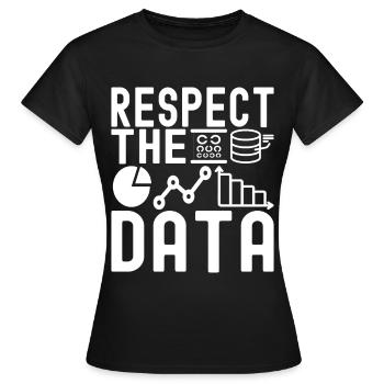 Analyste de données en science des données - T-shirt Femme - noir - Devant - AI Model Female 172 dark (172cm)