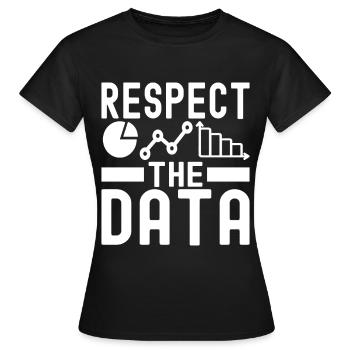 Analyste de données en science des données - T-shirt Femme - noir - Devant - AI Model Female 172 dark (172cm)
