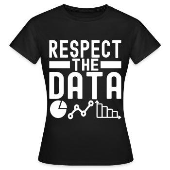 Analyste de données en science des données - T-shirt Femme - noir - Devant - AI Model Female 172 dark (172cm)