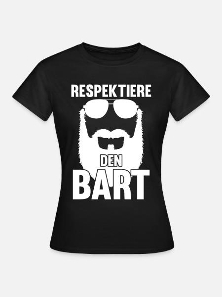Bärtig Bartträger Schnurrbart Bart - Frauen T-Shirt - Schwarz