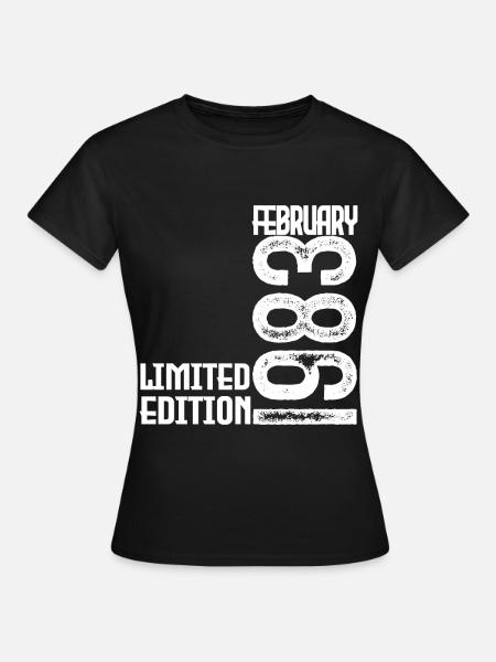 Februar 1983 Geschenk zum Jahrestag. Februar 1983. - Frauen T-Shirt - Schwarz