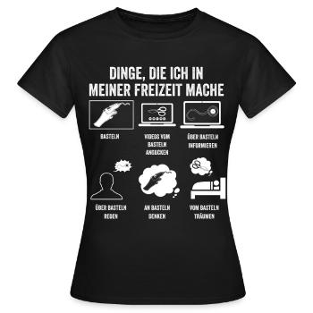Bastler Bastelunterricht Basteln - Frauen T-Shirt - Schwarz - Vorne - AI Model Female 172 dark (172cm)