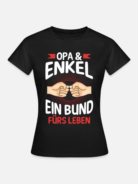 Großvater Opa und Enkel - Frauen T-Shirt - Schwarz