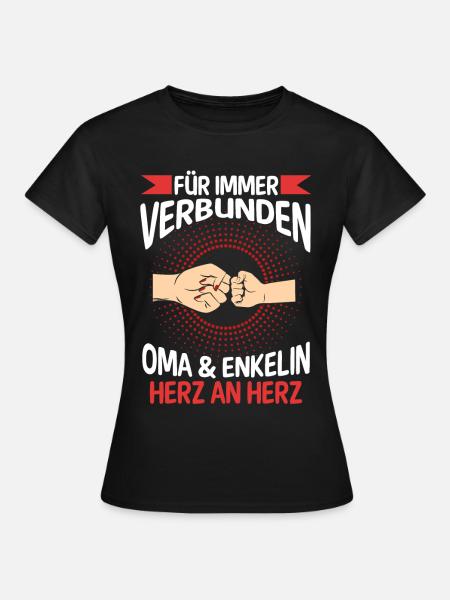 Oma Großmutter und Enkelin - Frauen T-Shirt - Schwarz