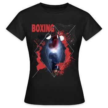 Boxen Boxing Boxer Boxhandschuhe Boxkampf Boxring - Frauen T-Shirt - Schwarz - Vorne - AI Model Female 172 dark (172cm)