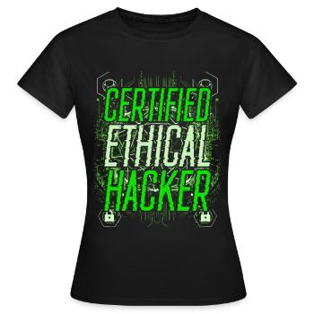 Certified Ethical Hacker - Women's T-Shirt - black - Front - AI Model Female 172 dark (172cm)