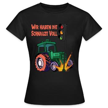 Die Ampel muss weg! Wir haben die Schnauze voll! - Frauen T-Shirt - Schwarz - Vorne - AI Model Female 172 dark (172cm)