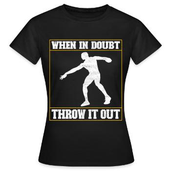 Lancer du disque Lancer du disque - T-shirt Femme - noir - Devant - AI Model Female 172 dark (172cm)