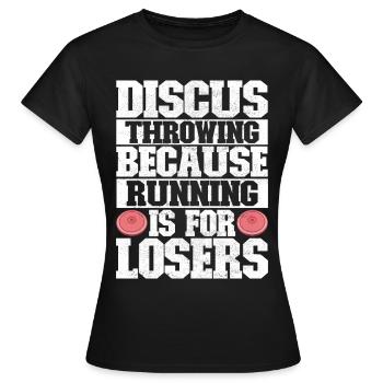 Lancer du disque Lancer du disque - T-shirt Femme - noir - Devant - AI Model Female 172 dark (172cm)