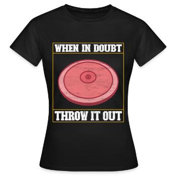 Lancer du disque Lancer du disque - T-shirt Femme - noir - Devant - AI Model Female 172 dark (172cm)