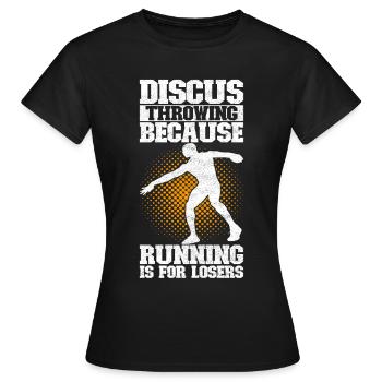 Lancer du disque Lancer du disque - T-shirt Femme - noir - Devant - AI Model Female 172 dark (172cm)