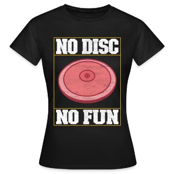 Lancer du disque Lancer du disque - T-shirt Femme - noir - Devant - AI Model Female 172 dark (172cm)