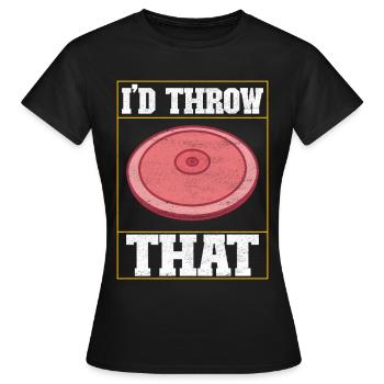 Lancer du disque Lancer du disque - T-shirt Femme - noir - Devant - AI Model Female 172 dark (172cm)