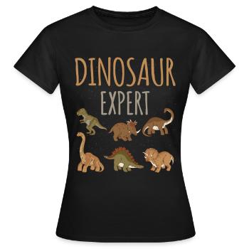 Dinosaurier-experte Dino Prähistorischer - Frauen T-Shirt - Schwarz - Vorne - AI Model Female 172 dark (172cm)