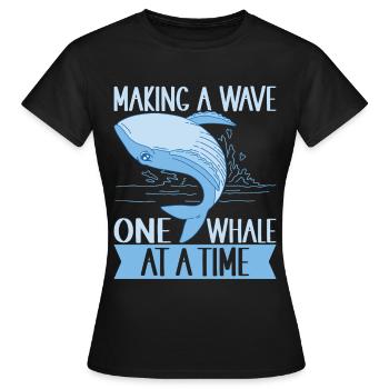 Whales Whale - Women's T-Shirt - black - Front - AI Model Female 172 dark (172cm)