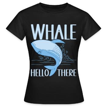 Whales Whale - Women's T-Shirt - black - Front - AI Model Female 172 dark (172cm)