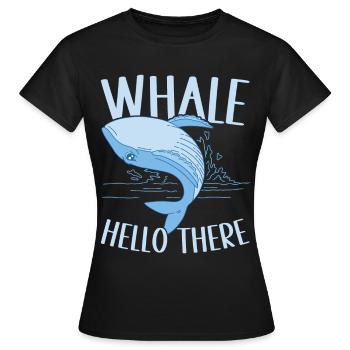 Whales Whale - Women's T-Shirt - black - Front - AI Model Female 172 dark (172cm)