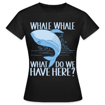 Whales Whale - Women's T-Shirt - black - Front - AI Model Female 172 dark (172cm)