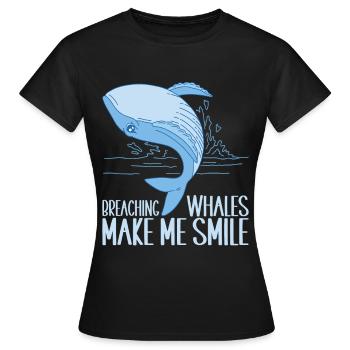 Whales Whale - Women's T-Shirt - black - Front - AI Model Female 172 dark (172cm)