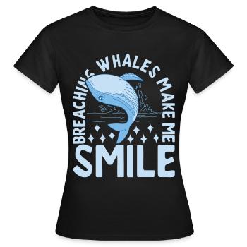 Whales Whale - Women's T-Shirt - black - Front - AI Model Female 172 dark (172cm)