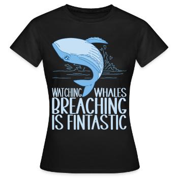 Whales Whale - Women's T-Shirt - black - Front - AI Model Female 172 dark (172cm)