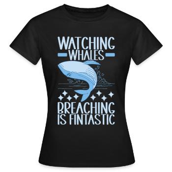 Whales Whale - Women's T-Shirt - black - Front - AI Model Female 172 dark (172cm)