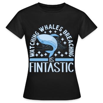 Whales Whale - Women's T-Shirt - black - Front - AI Model Female 172 dark (172cm)