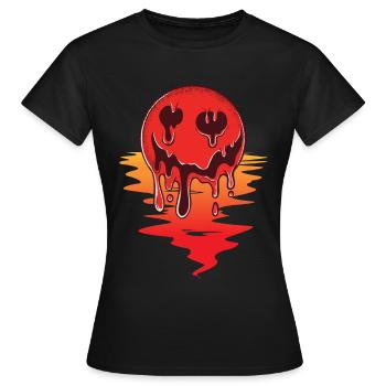 Sommer Sonne Temperatur Hitze Sonnenschein heiß - Frauen T-Shirt - Schwarz - Vorne - AI Model Female 172 dark (172cm)