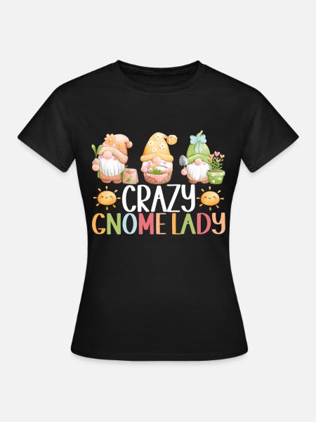 Gartenzwerge Gartenarbeit - Frauen T-Shirt - Schwarz