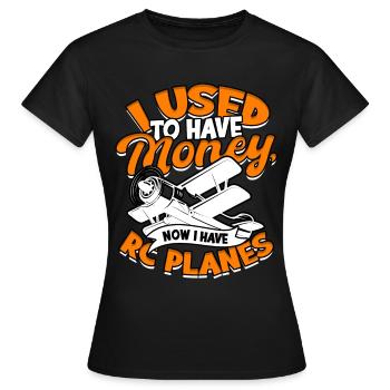 Maquette d’avion Maquette d’avion - T-shirt Femme - noir - Devant - AI Model Female 172 dark (172cm)