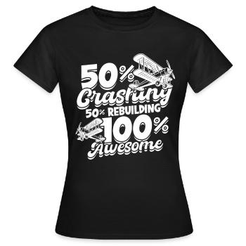 Maquette d’avion Maquette d’avion - T-shirt Femme - noir - Devant - AI Model Female 172 dark (172cm)