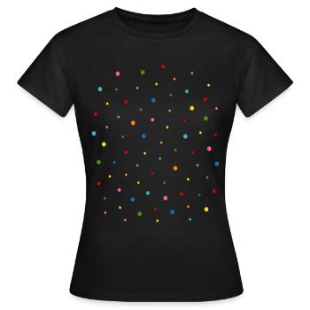 Confetti - Women's T-Shirt - black - Front - AI Model Female 172 dark (172cm)