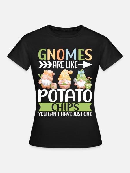 Gartenzwerge Gartenarbeit - Frauen T-Shirt - Schwarz