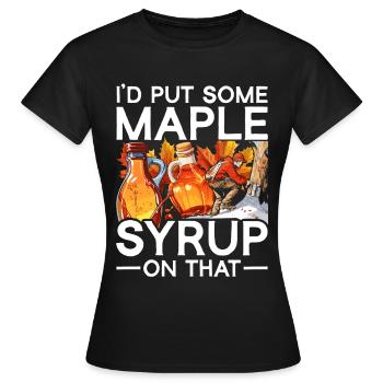 Maple Syrup Maple Tree Maple Sap - Women's T-Shirt - black - Front - AI Model Female 172 dark (172cm)
