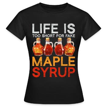 Maple Syrup Maple Tree Maple Sap - Women's T-Shirt - black - Front - AI Model Female 172 dark (172cm)