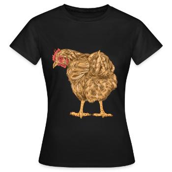 Chicken Poultry Poultry Farm Bird Eggs Organic - Women's T-Shirt - black - Front - AI Model Female 172 dark (172cm)